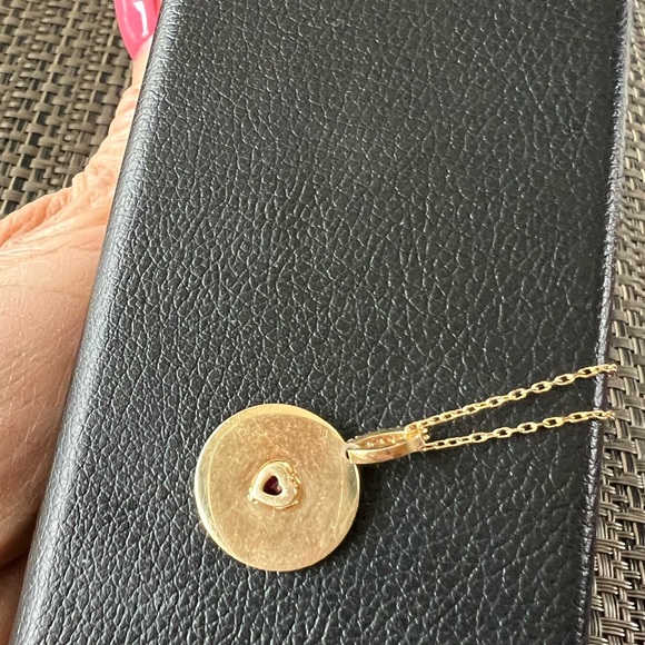 GABI RIELLE 14K Gold Plated Sterling Silver Ruby Heart Pendant Necklace - Picture 5 of 13